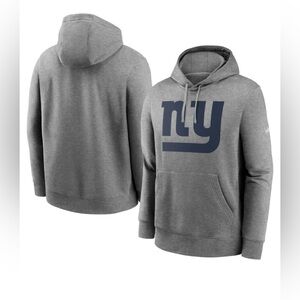 Men's Nike Heather Gray New York Giants Rewind Club Fleece Pullover Hoodie XL